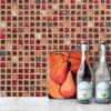 BA1105 Red Glass Backsplash Tiles