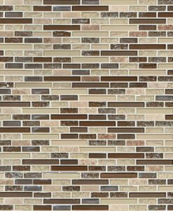 Beige Brown Crackle Glass Kitchen Backsplash Tile