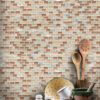 BA1161-Brown Beige Slate Shell Glass Backsplash Tile