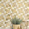 Glass Metal Gold Color Backsplash Tile from Backsplash.com BA1139