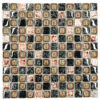 Black Brown Glass Mosaic Tile BA1194