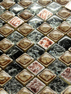 Black Brown Glass Mosaic Tile BA1194 2