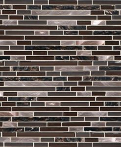 BA1129 Brown Color Glass Metal Kitchen Backsplash Tile