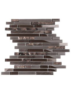 Brown Color Glass Metal Kitchen Backsplash Tile
