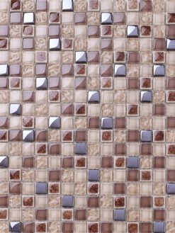 Brown Red Beige Glass Kitchen Backsplash Tile