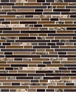 BA1201- Brown marble glass mixed kitchen backsplash tile from Backsplash.com