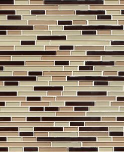 Brown Beige Color Glass Mosaic Kitchen Backsplash Tile - BA1202
