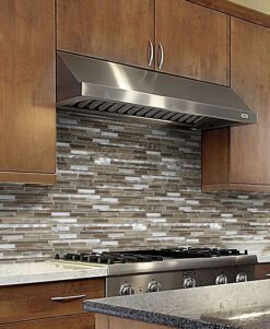 Brown Metal Glass Mixed Mosaic Kitchen Backsplash Tile BA1124 from backspash.com