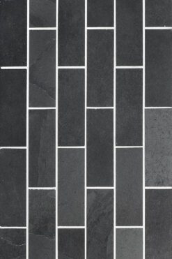 Black Gray Slate Subway Backsplash Tile BA1070 6