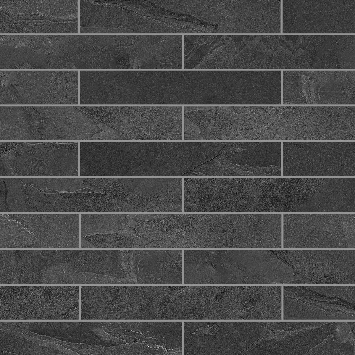 Black long slate subway backsplash tile BA1045 10
