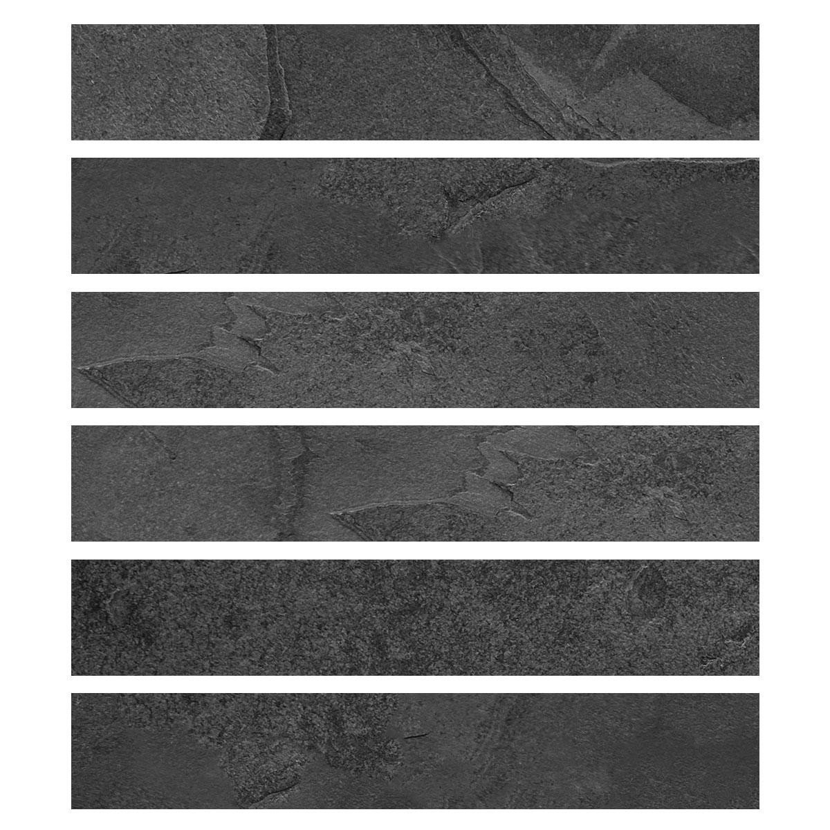 Black long slate subway backsplash tile BA1045 2