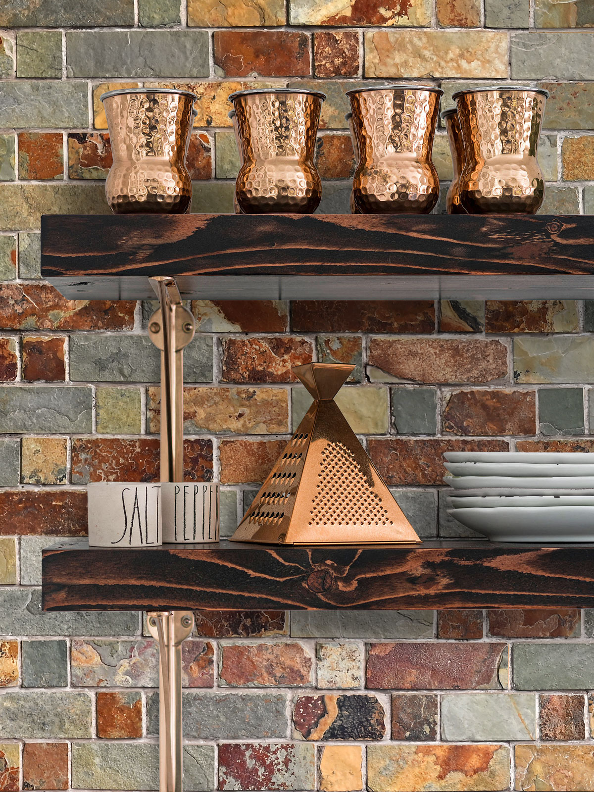 Slate brown gray mosaic wall backsplash tile BA1063 1