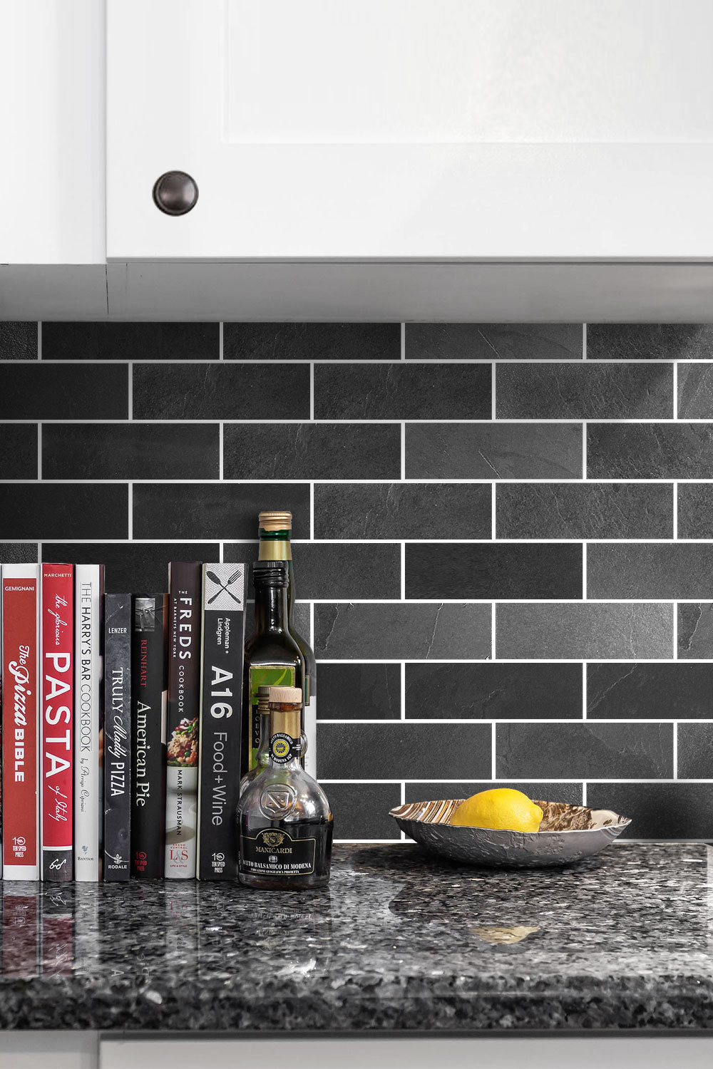 blue pearl granite countertop black slate bacskplash tile BA1070