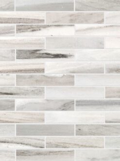 BA1034 Modern subway white gray brown marble mosaic backsplash tile
