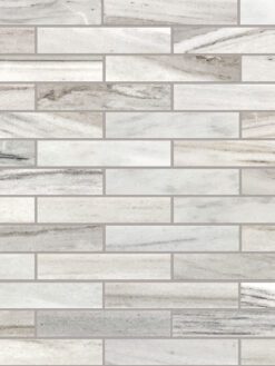 BA1034 Modern subway white gray brown marble mosaic backsplash tile