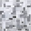 BA1117 Gray modern metal kitchen backsplash tile
