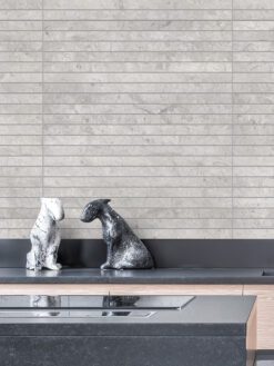 Modern gray limestone long backsplash tile BA1038
