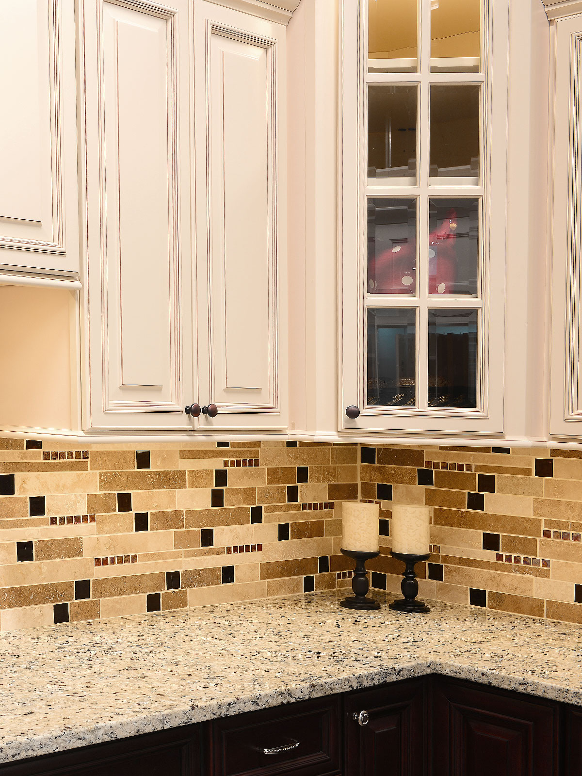 Santa cecilia granite travertine backsplash tile BA1025