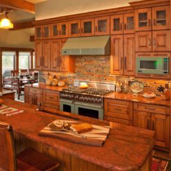 Slate Burgundy Glass Mosaic Red Dragon Granite Countertop BA1026