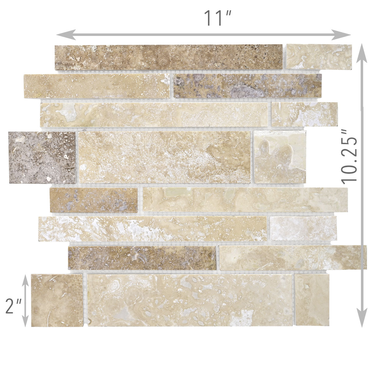 Travertine Backsplash Tile Size BA1024