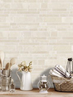 BA1092 Light ivory travertine kitchen backsplash tile from backsplash.com
