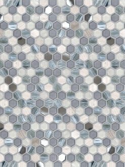 Blue Gray Marble Glass Backsplash Tile BA62026
