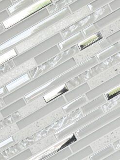 modern white glass quartz backsplash tile BA62038 1