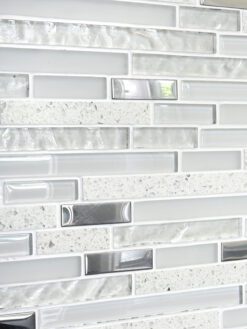 modern white glass quartz backsplash tile BA62038 3
