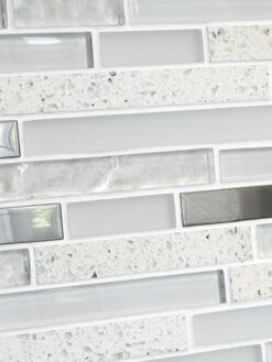 modern white glass quartz backsplash tile BA62038 4
