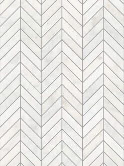 White modern marble chevron mosaic backsplash tile BA631613