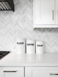 White modern marble chevron mosaic backsplash tile 3 BA631613