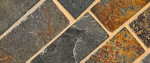 slate backsplash