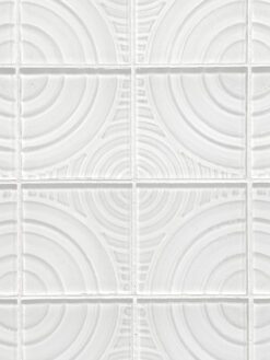 White glass mosaic backsplash pattern design BA64001 6