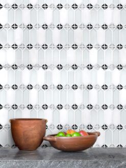 White Glass Marble Modern Backsplash Tile BA62048
