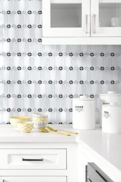 White Quartz Countertop Glass Marble Kitchen Backsplash Tile