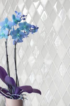 White Unique Glass Marble Kitchen Backsplash Tile Ba62046 2