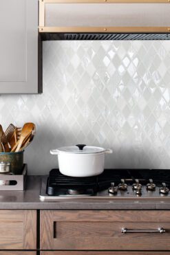 White Unique Glass Marble Kitchen Backsplash Tile Ba62046 8