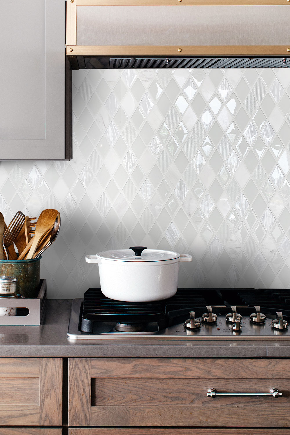 White Unique Glass Marble Kitchen Backsplash Tile Ba62046 8
