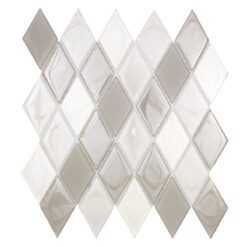 Beige Glass Rhomboid Design Kitchen Backsplash Tile