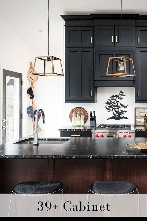 black kitchen cabinet design ideas
