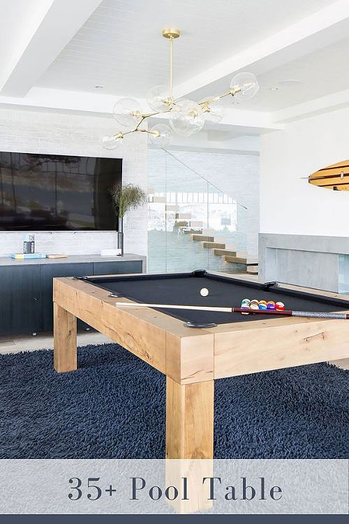 modern pool table