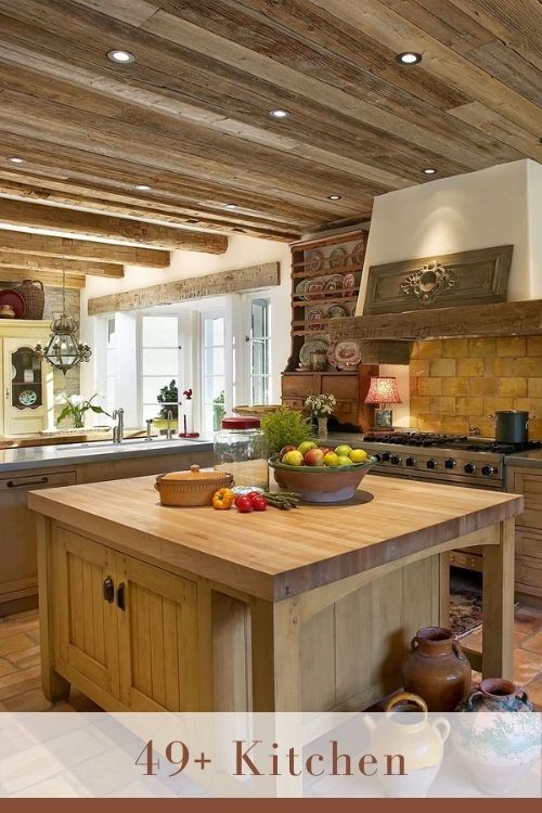 Rustic Wood Kitchen Countertop