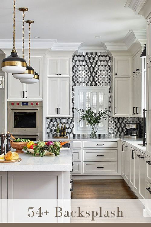 Geometric Tile Backsplash
