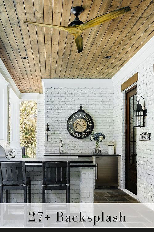 Outdoor Kitchen Backsplash