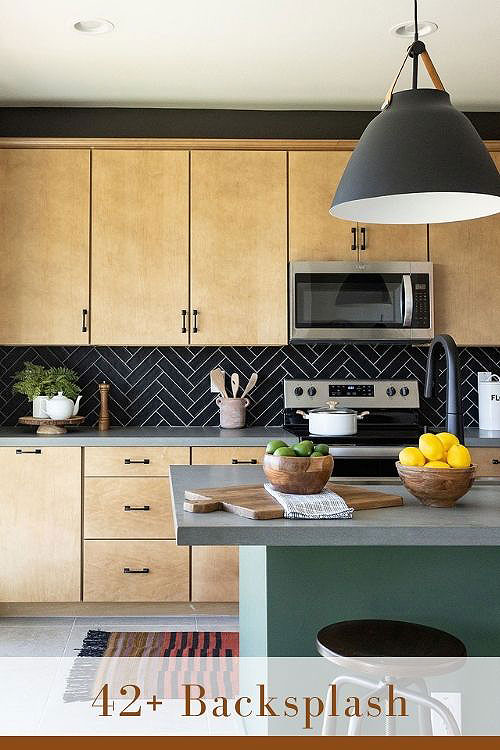 Dark Kitchen Backsplash