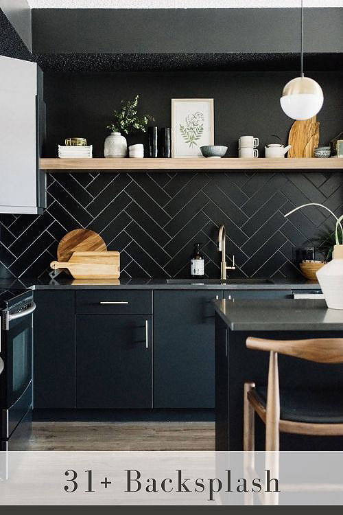 Large Tile Backsplash