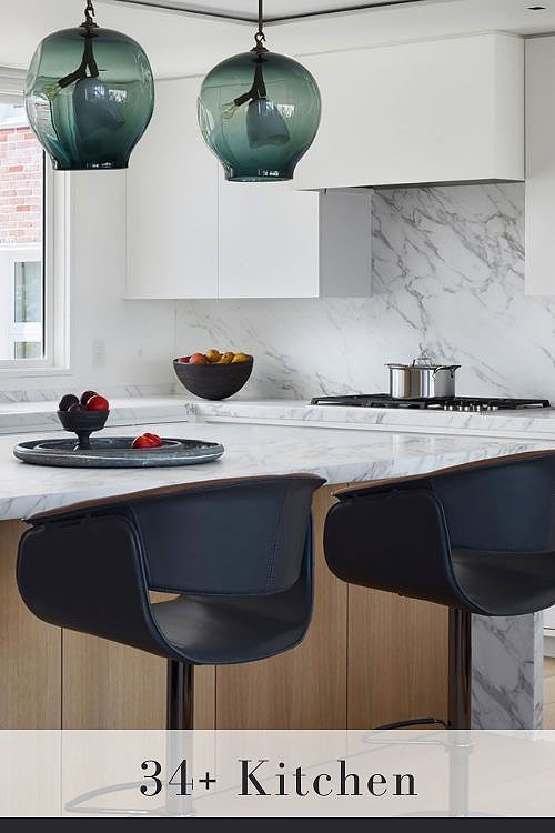 Waterfall Kitchen Island