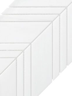 Large White Chevron Marble Backsplash Mosaic Tile BA6301 6