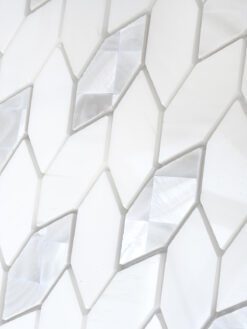 Luxury White Mother of Pearl Marble Backsplash Tile BA7005 4