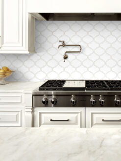 Marble Countertop Mother of Pearl Waterjet Backsplash Tile BA7008